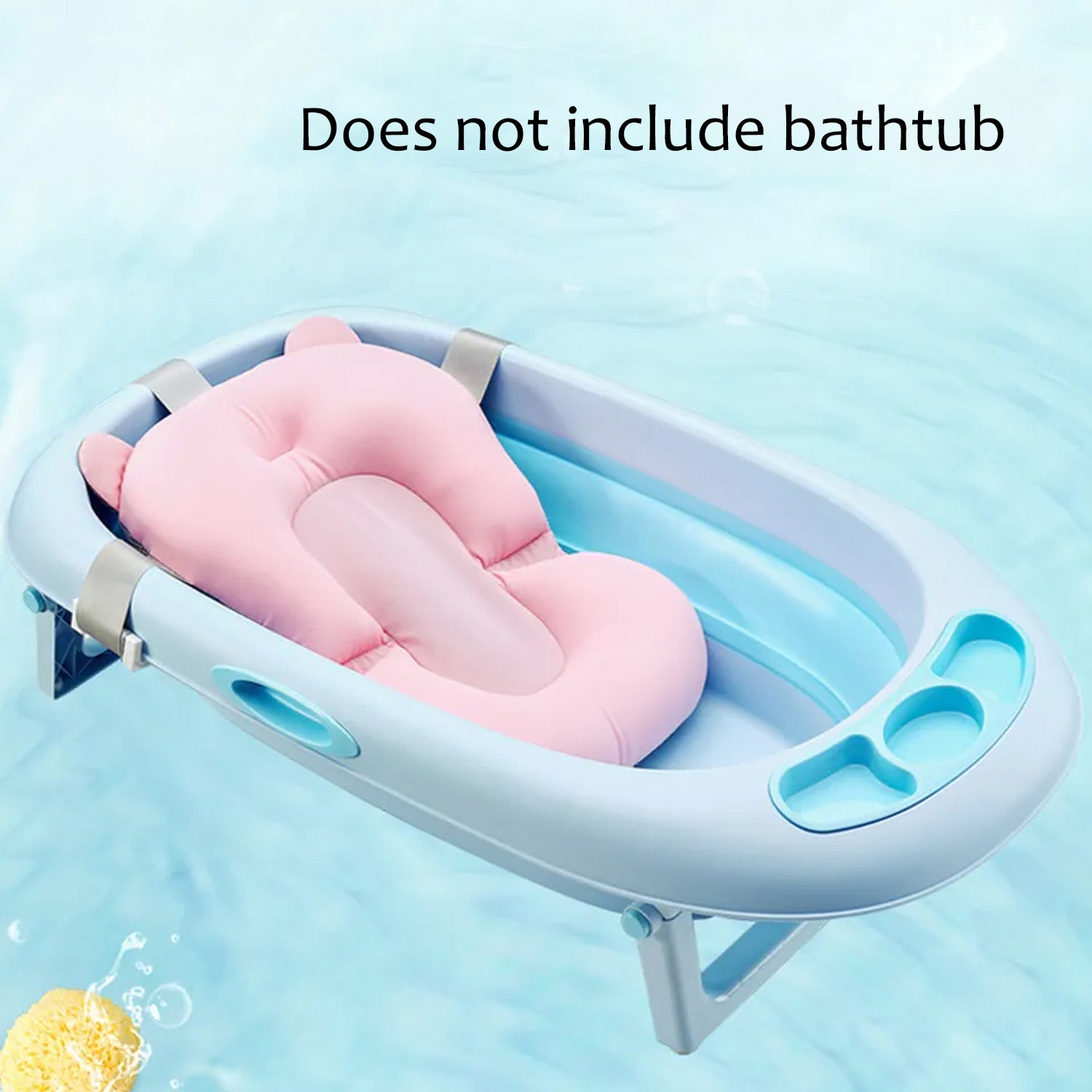7522 Baby Bath Pillow Newborn Anti-Slip Bathtub Pad Foldable with Strap For 0-6 Month Baby DeoDap 7522 Baby Bath Pillow Newborn Anti-Slip Bathtub Pad Foldable with Strap For 0-6 Month Baby DeoDap